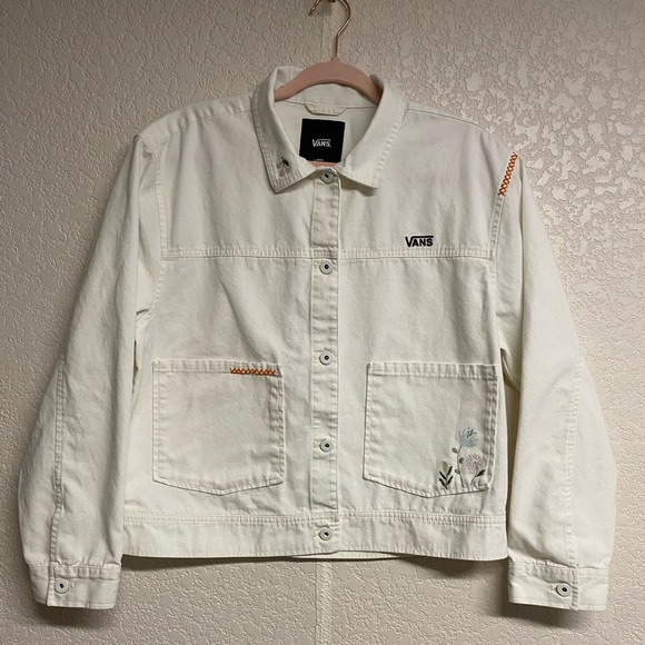 Vans Women's Off-White Denim Embroidery Jacket - Picture 2 of 11